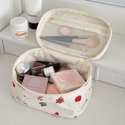 Cute Bear Print Large Capacity Makeup Bag