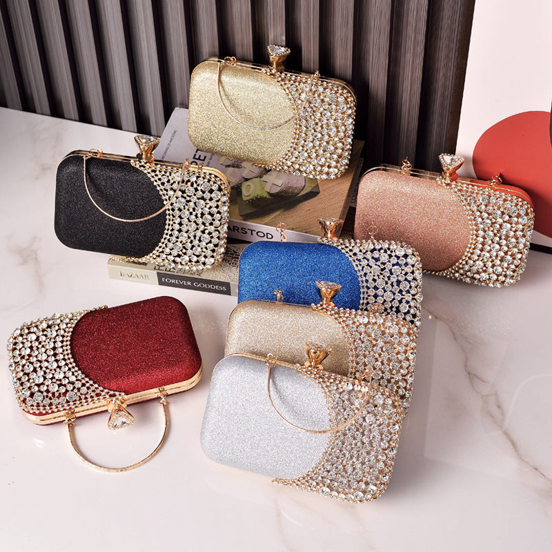 Rhinestone Evening Clutch Bag Chic Elegant Pouch