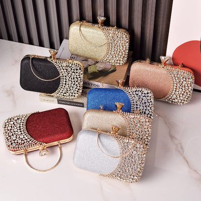 Rhinestone Evening Clutch Bag Chic Elegant Pouch