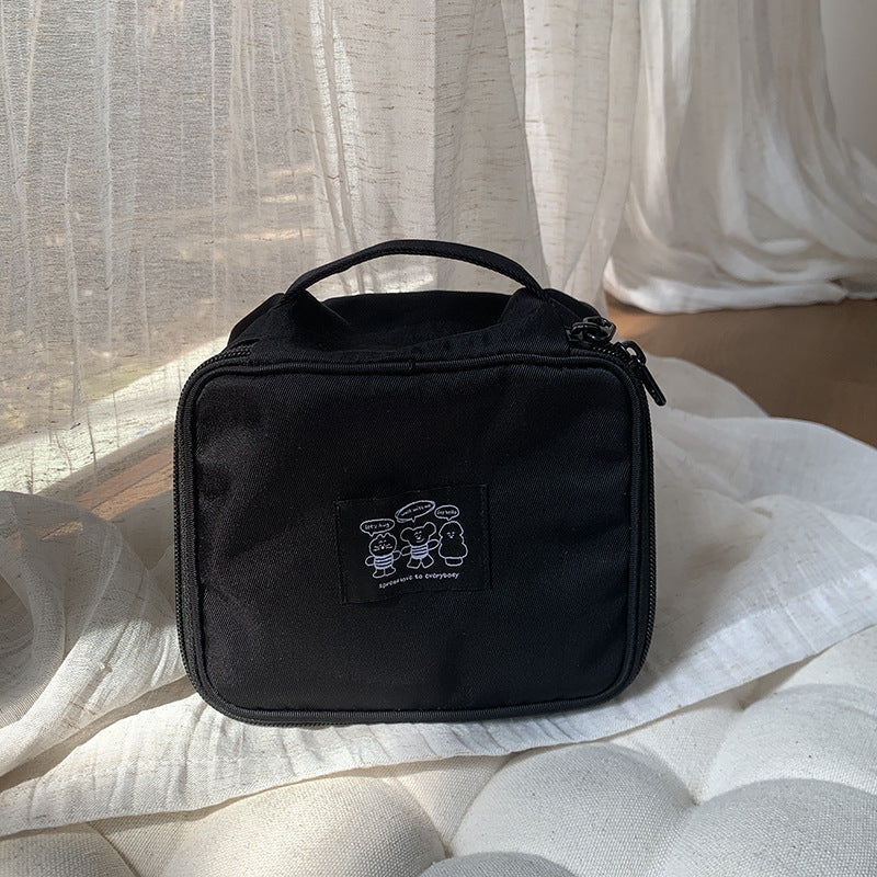 Large Capacity Nylon Travel Makeup Bag Portable Toiletry Organizer