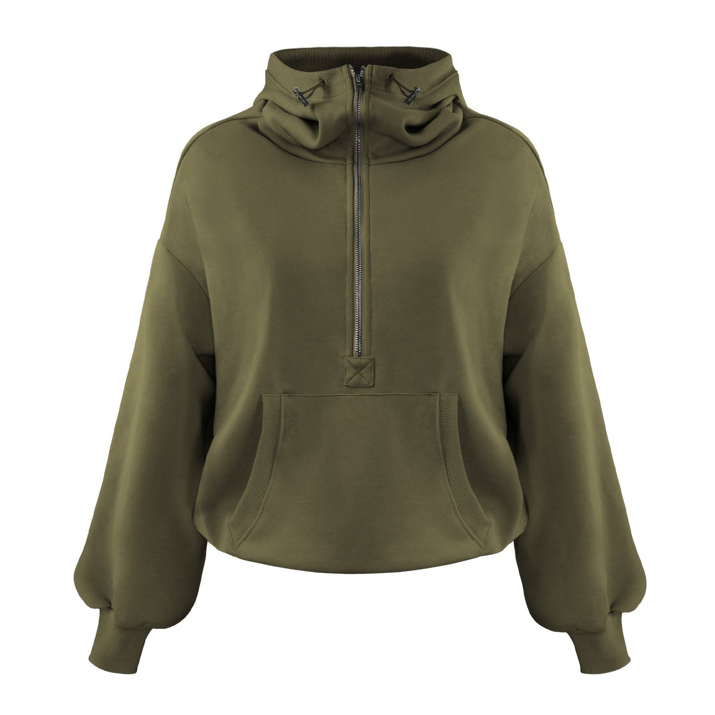 Trendy Color Block Hooded Sweatshirt Comfortable Casual Top