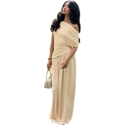Elegant Off-Shoulder Long Dress For Women