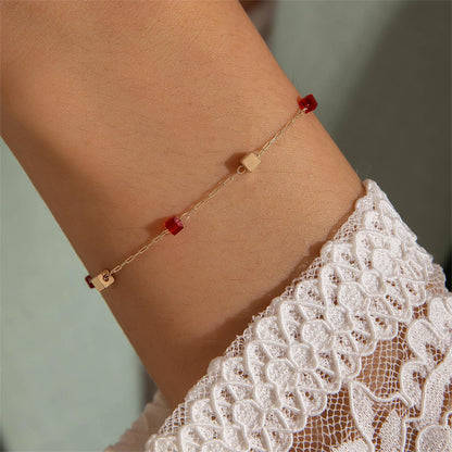 Trendy Minimalist Beaded Necklace With Resin Pendant