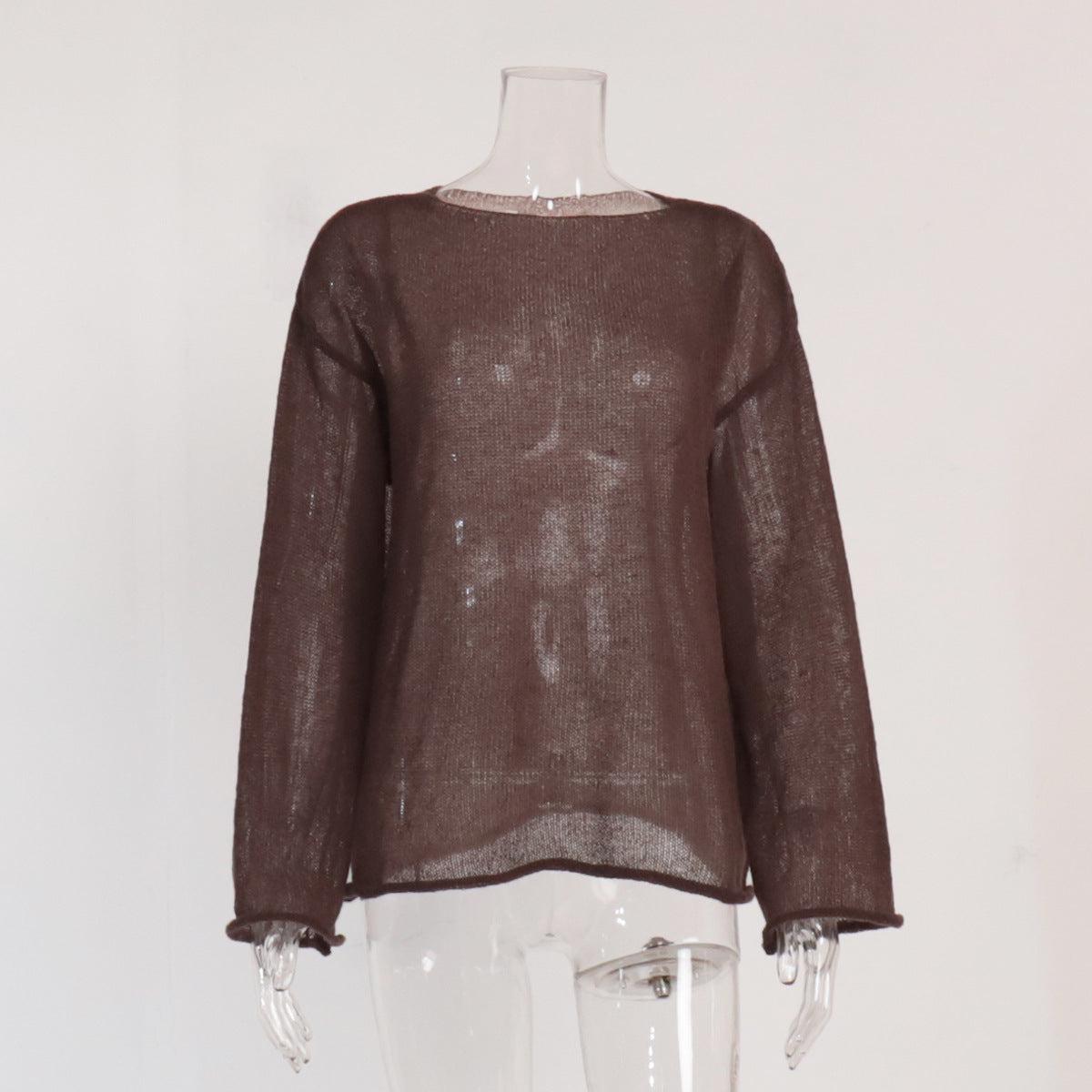 Hollow Knit T-Shirt with Flared Sleeves