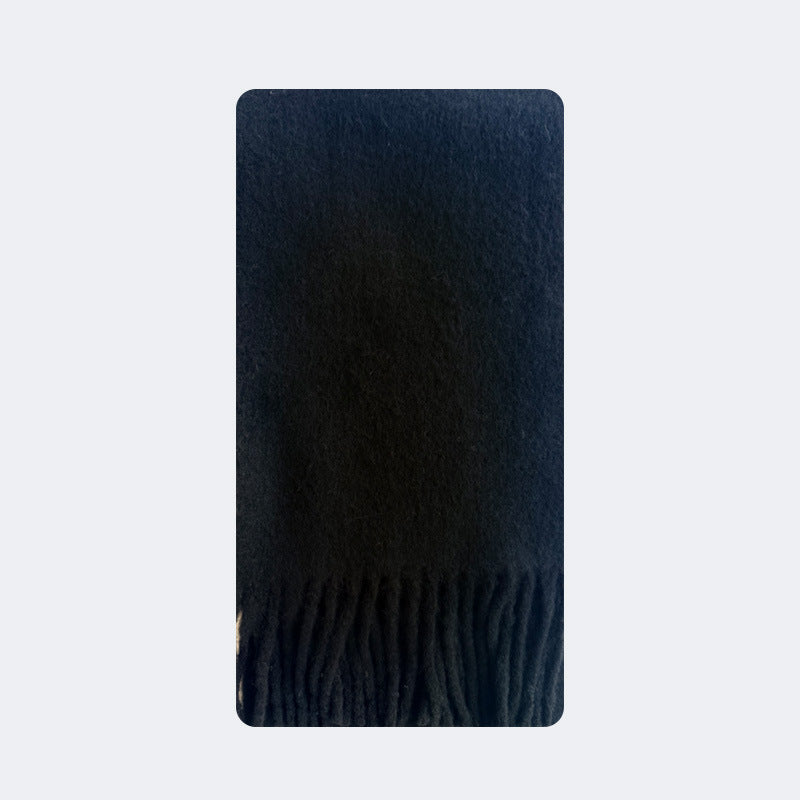Alpaca Wool Blend Scarf for Women Soft Solid Color Winter Accessory