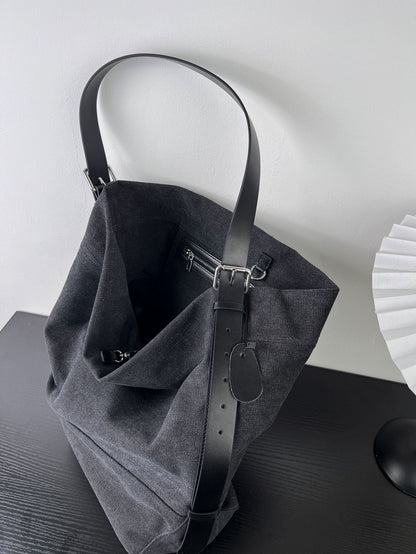 Large Capacity Canvas Tote Slouchy Shoulder bag