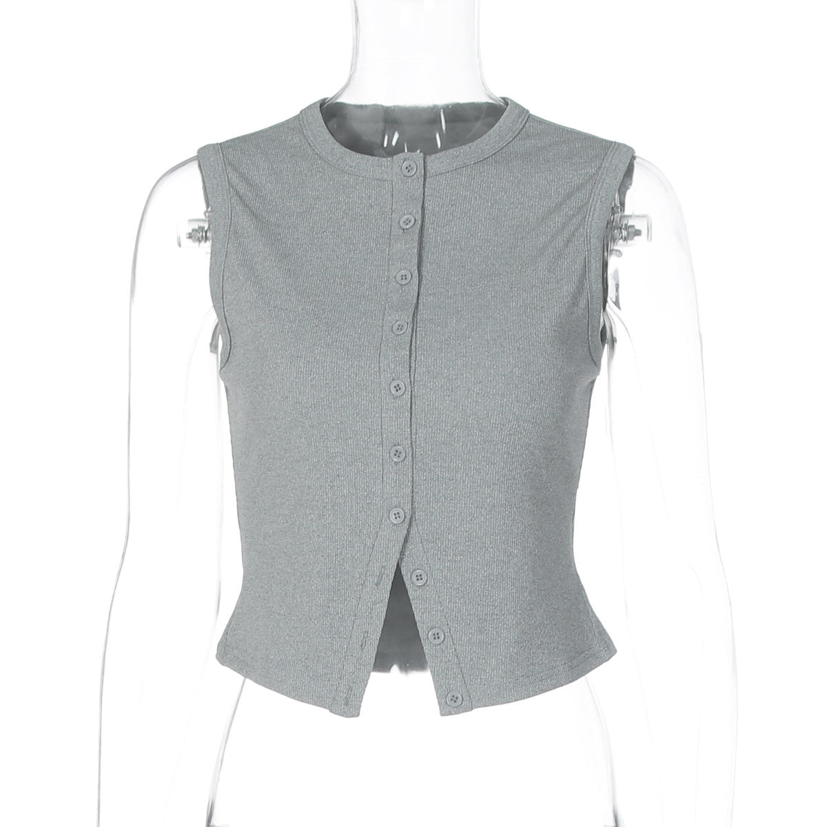Fashionable Street Style Cardigan Knitted Vest for Women