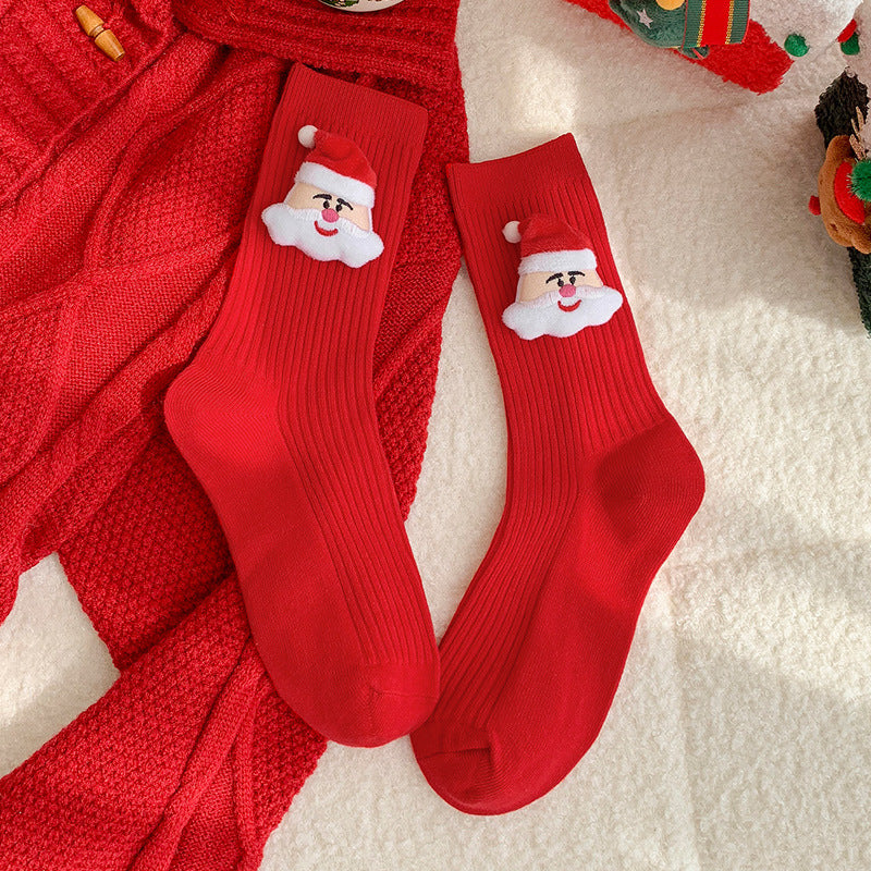 Christmas Creative Cartoon Thick Crew Socks