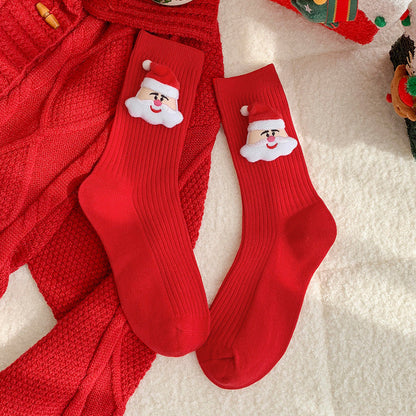 Christmas Creative Cartoon Thick Crew Socks