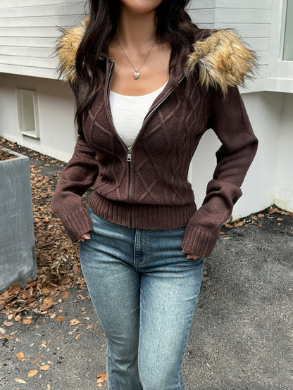 Casual Plush Long Sleeve Hoodie for Women