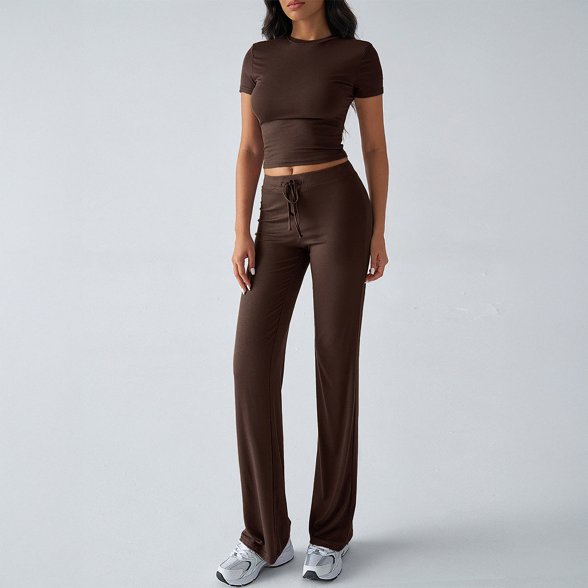 Elegant Solid Color Casual Set for Women