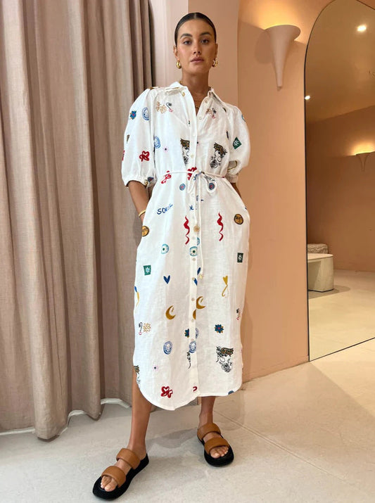 Stylish Lantern Sleeve Cardigan Linen Shirt for Women