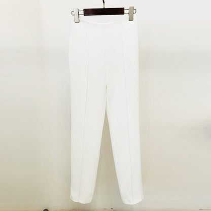 Luxury Ostrich Feather Blazer And Trouser Set