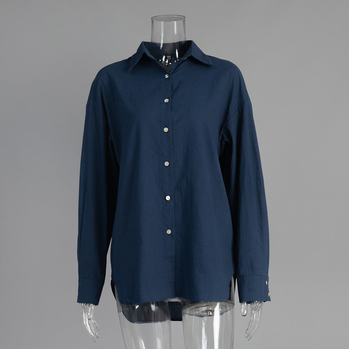 Lazy Casual Solid Color Cotton Shirts