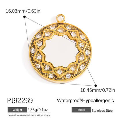 DIY Stainless Steel Shell Pendant Jewelry Trendy Fashion Necklace Bracelet Earrings