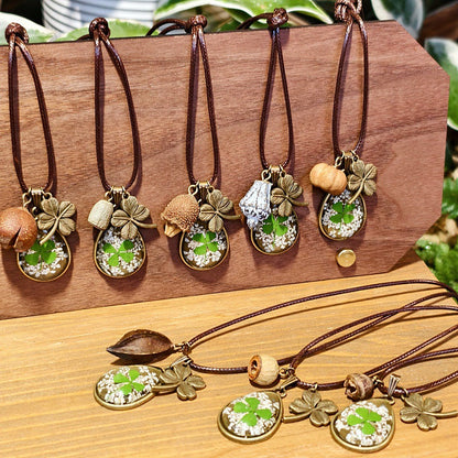 Creative Four-Leaf Clover Necklace Handmade Jewelry for Women