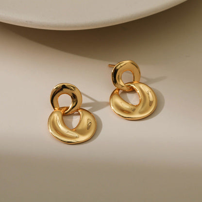 Irregular Circle Geometric Drop Earrings