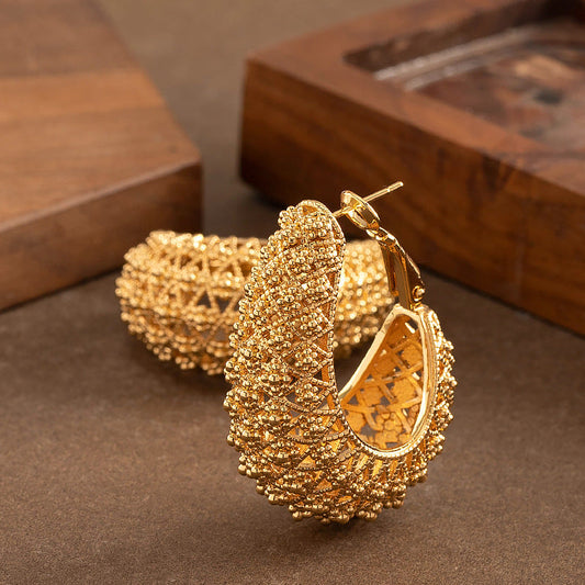 Geometric Cutout Earrings Trendy High-End Design