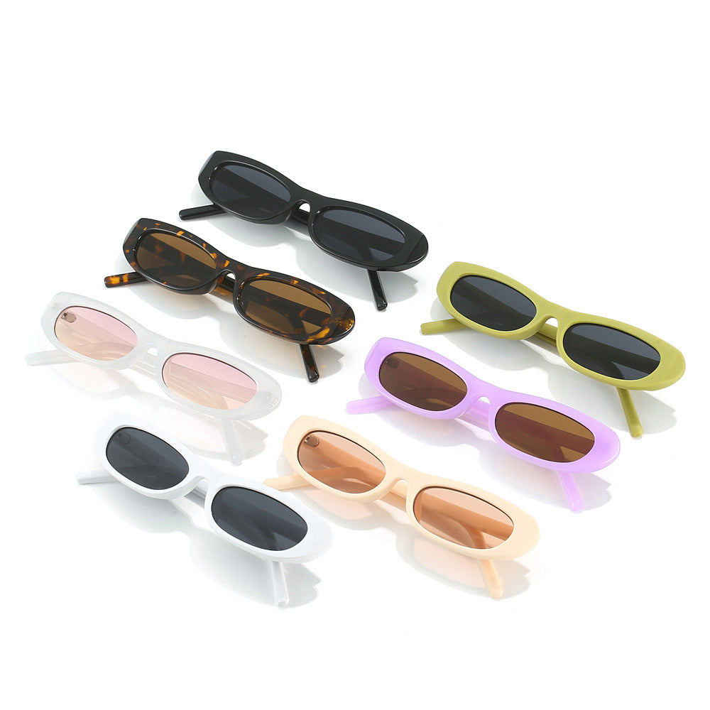 Cat Eye Narrow Frame Sunglasses Trendy UV400 Protection