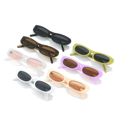 Cat Eye Narrow Frame Sunglasses Trendy UV400 Protection