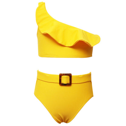New Kids' Swimsuit Set With Floral Print And High Elasticity