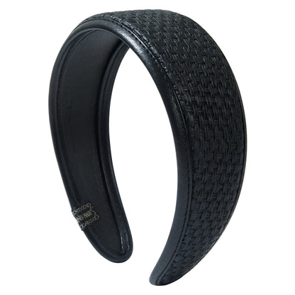 Woven PU Leather Headband Stylish Casual Hair Accessory