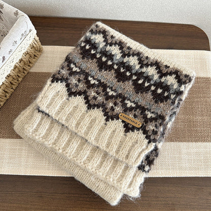 Winter Thicken Warm Fair Isle Knit Scarf