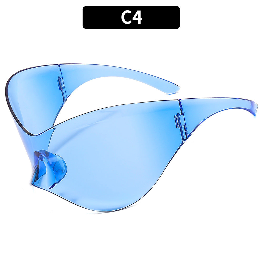 Futuristic Y2K Cat Eye Sunglasses Unframed UV400 Protection