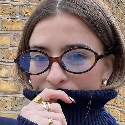 Oval Vintage Anti-Blue Light Fashion Sunglasses