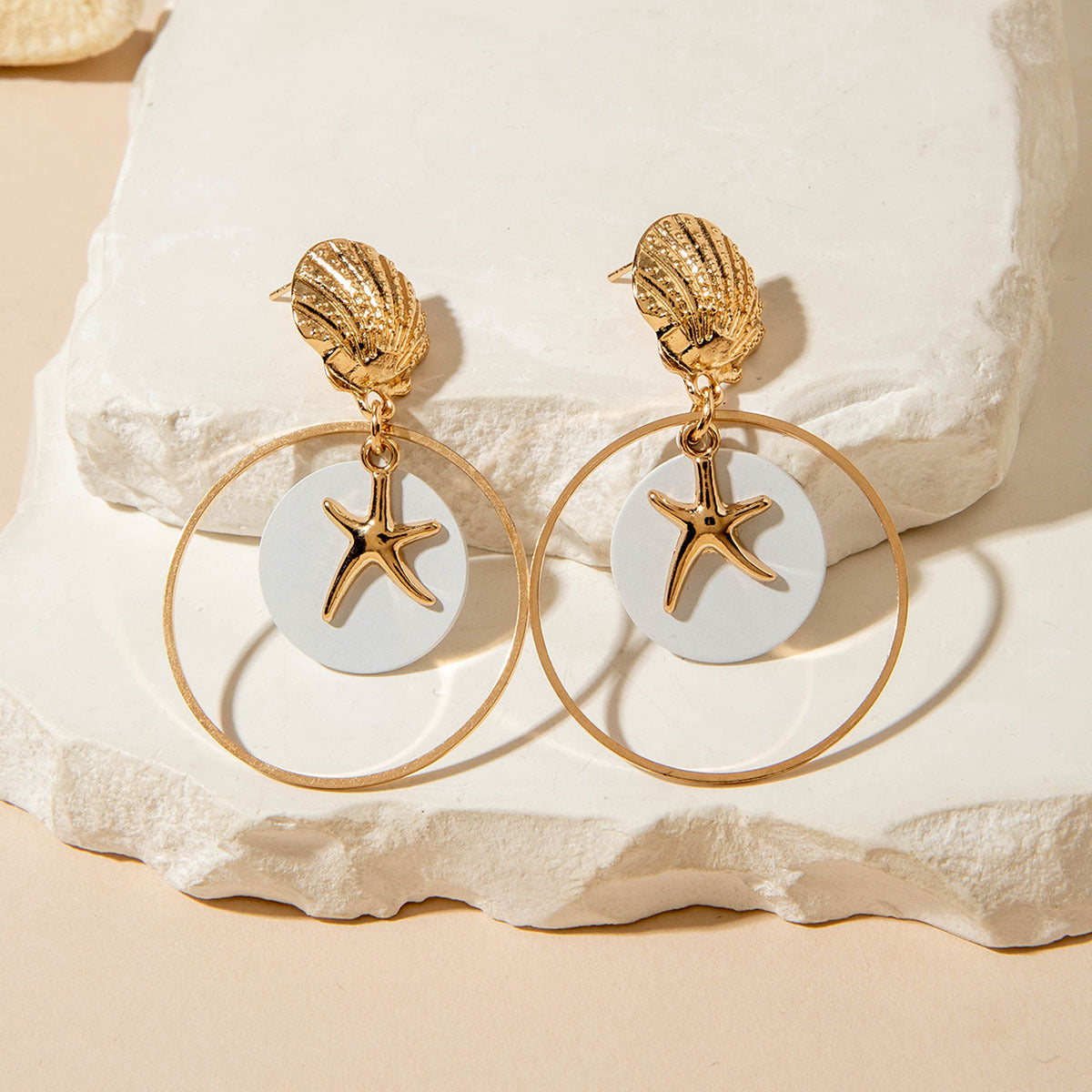 Geometric Metal Circle Earrings Set Stylish Casual Earrings