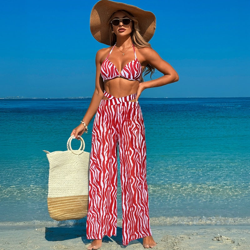 Women’S Swimsuit Three-Piece Set With Bikini And Cover-Up