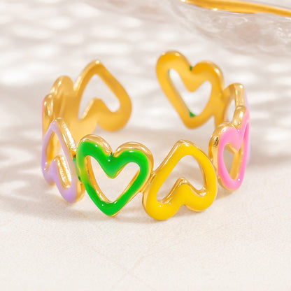 Trendy Open-Style Titanium Steel Rings for Women