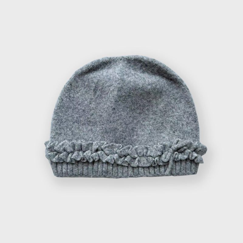 Cute Bowknot Wool Blend Beanie for Women