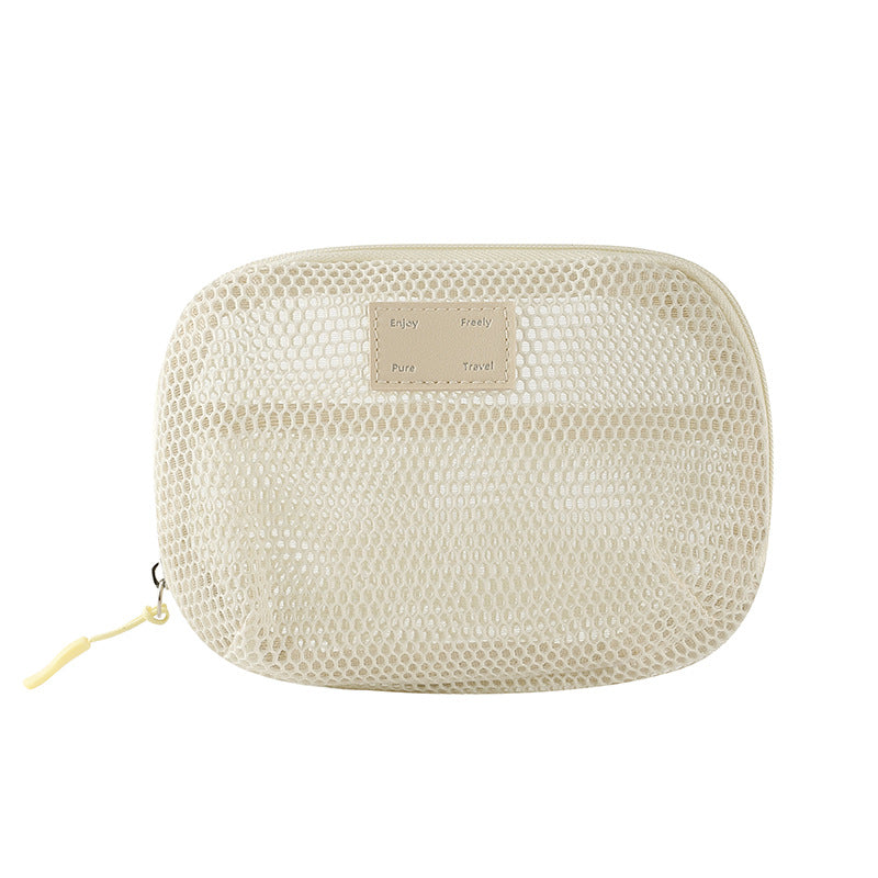 Solid Color Mesh Mini Make Up Bags