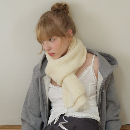 Handmade 25% Wool Blend Knitted Scarf for Women