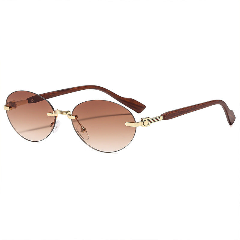 Trendy Oval Frame Sunglasses with UV400 Protection