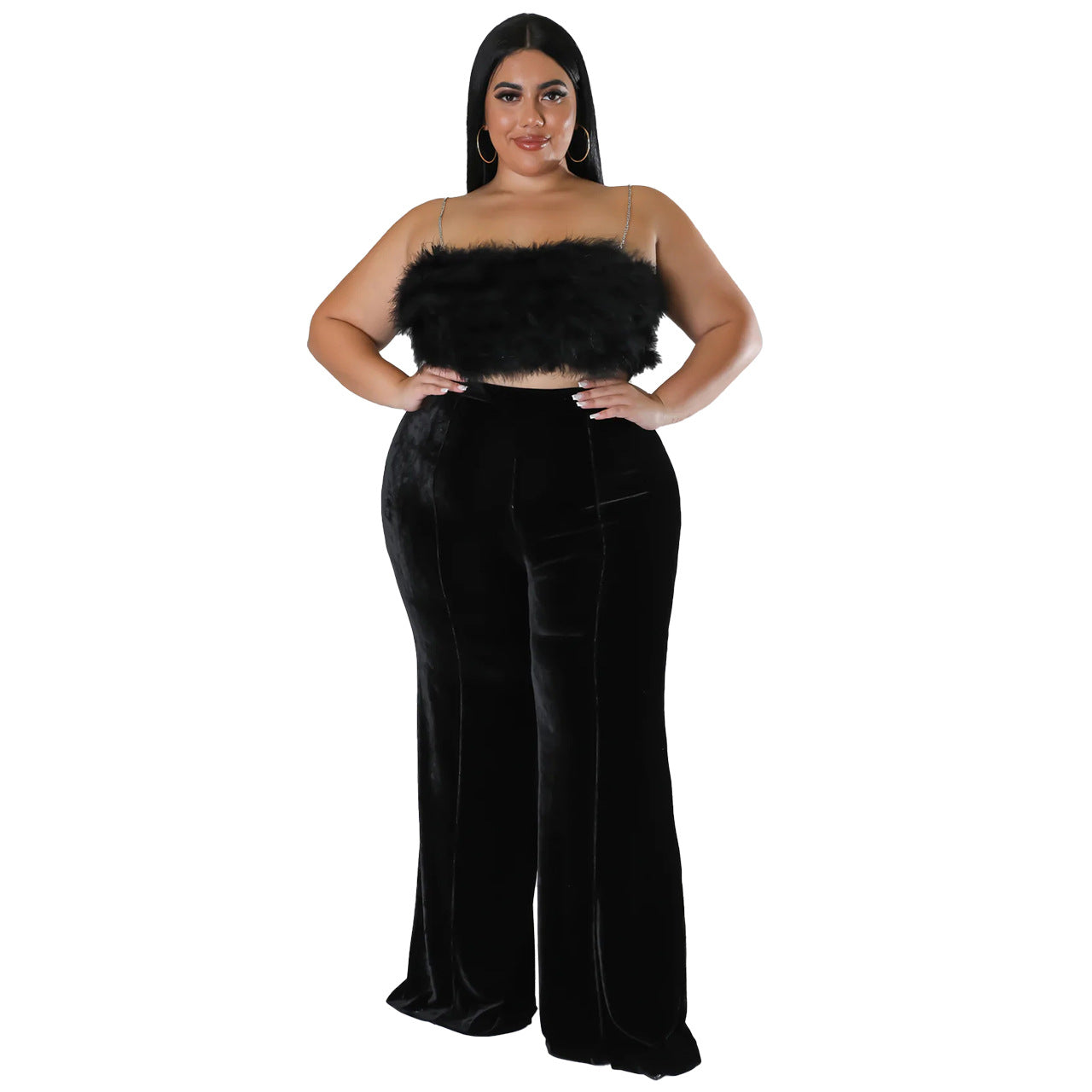 High Waist Flared Pants Trendy Street Style