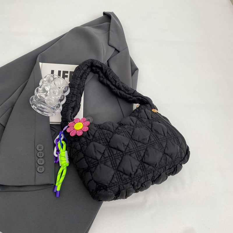 Trendy Pleated Cloud Bag Soft Nylon Casual Shoulder Bag