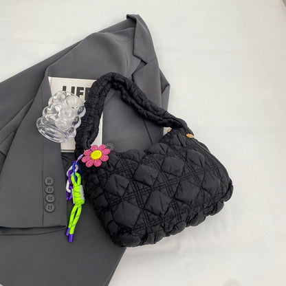 Trendy Pleated Cloud Bag Soft Nylon Casual Shoulder Bag