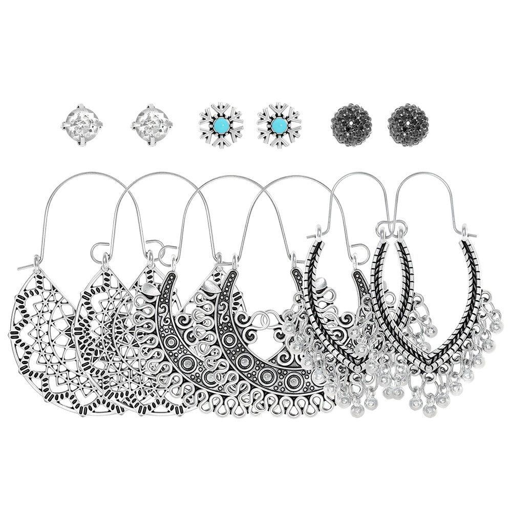 Bohemian Vintage Hollow Circle Earrings for Women