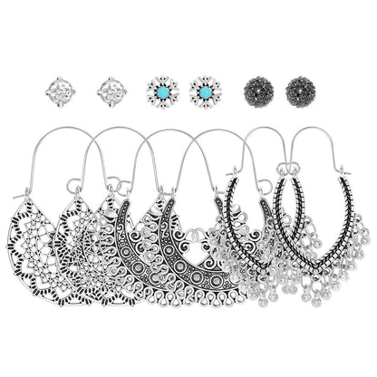 Bohemian Vintage Hollow Circle Earrings for Women