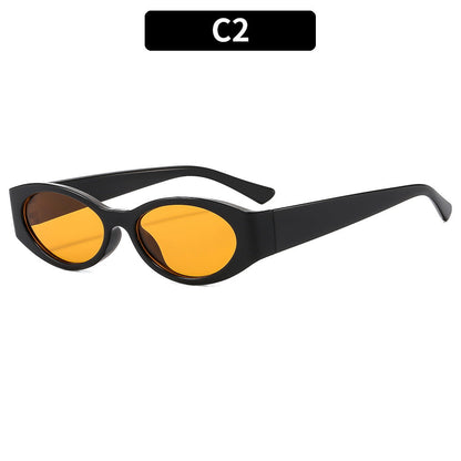 Trendy Oval Frame UV400 Sunglasses for Outdoor Activities
