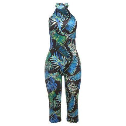 Sexy Backless Leopard Print Bodysuit For Women