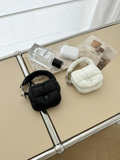 Mini Pleated Cloud Shape Earphone Case Portable Pouch