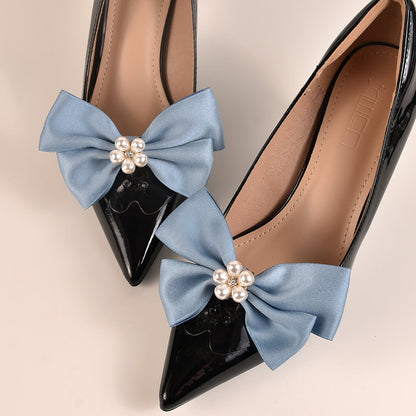 White Butterfly Alloy Shoe Clips for Wedding Accessories