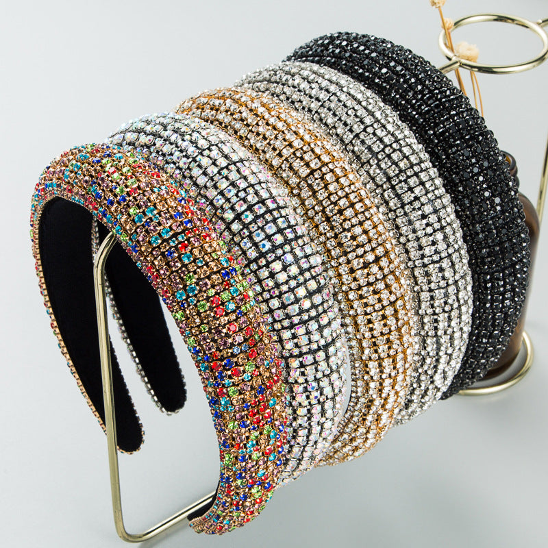 Baroque Crystal Sponge Headband For Women