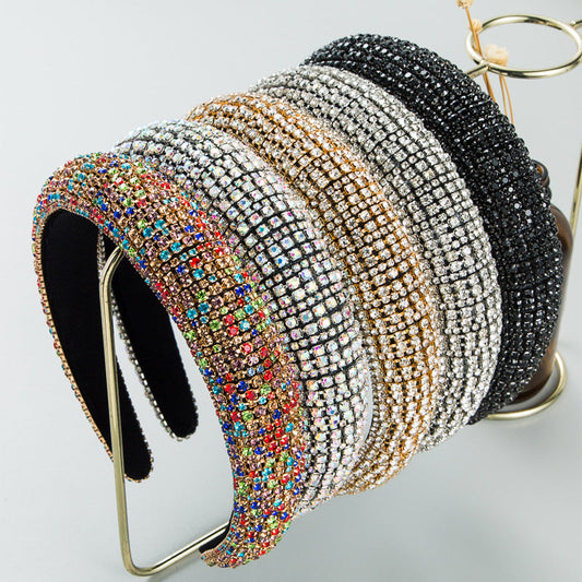 Baroque Crystal Sponge Headband For Women