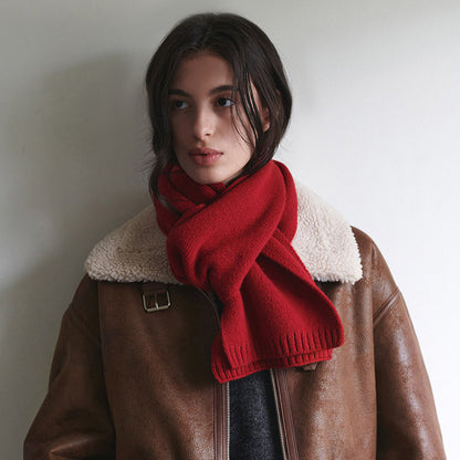 Solid Color 100% Australian Merino Wool Scarf for Women
