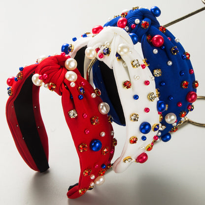 Wide Headband with Pearl Detail for Stylish Women
