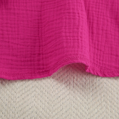 V-Neck Solid Color Loose Homewear Dress